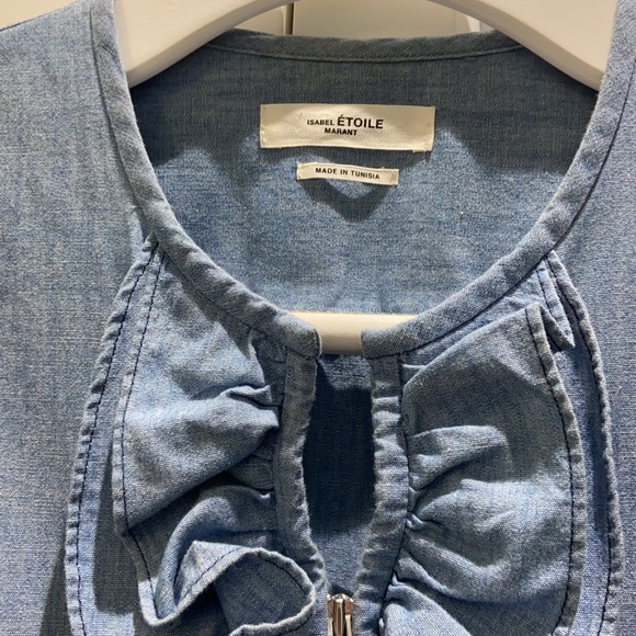 Isabel marrant ruffle denim top - Picture 2 of 7